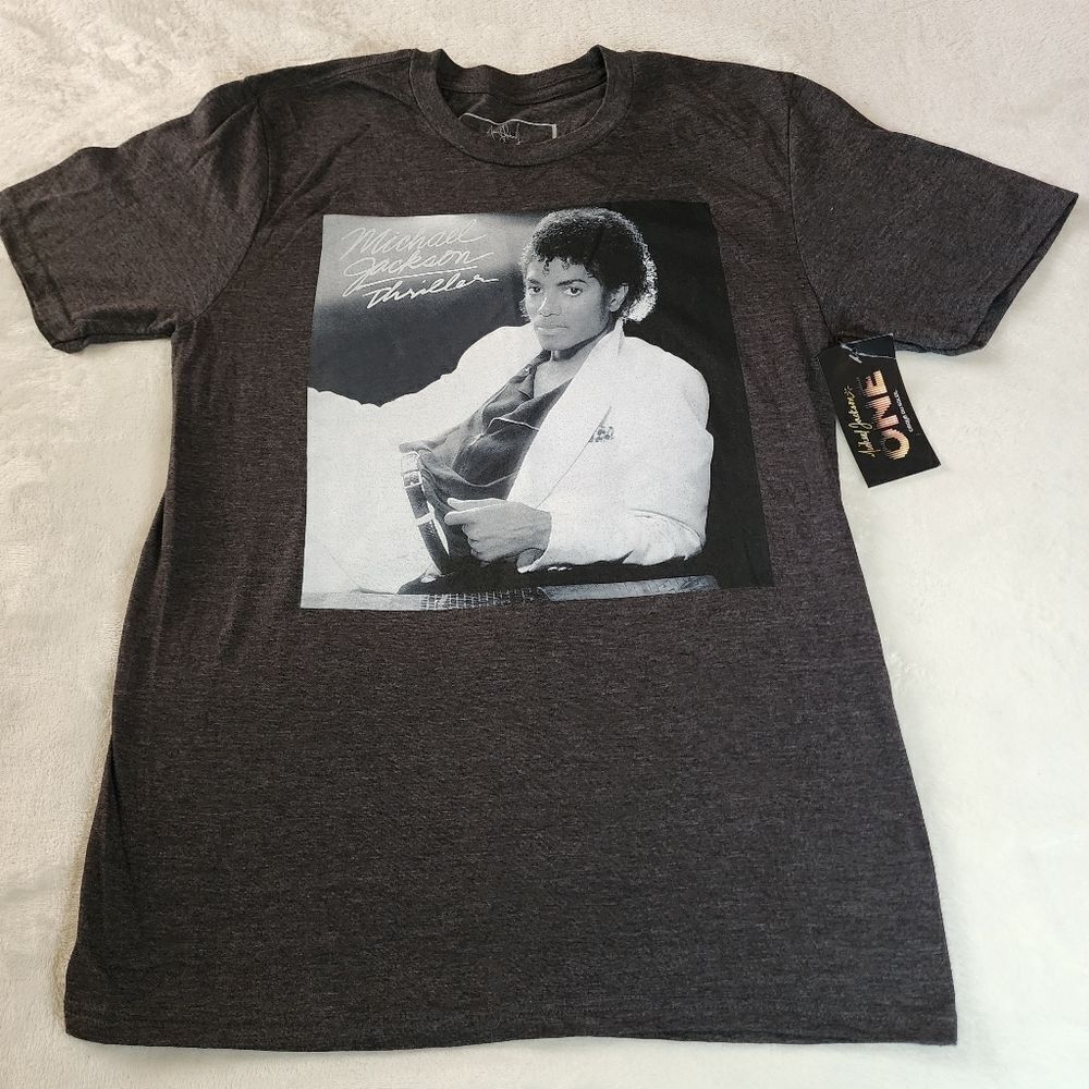 Michael Jackson 2016 Heathered Gray Tee With Graphic Thriller NWT Size Small
